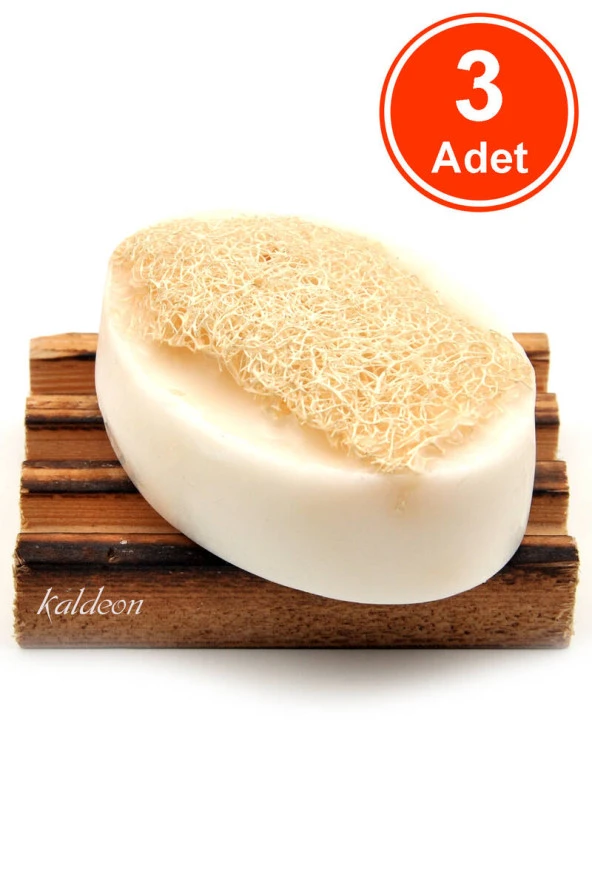 Kabak Lifli El Yapımı Doğal Saf Zeytinyağlı Türk Hamamı Sabunu 120 G x 3 Adet ürün görseli 1