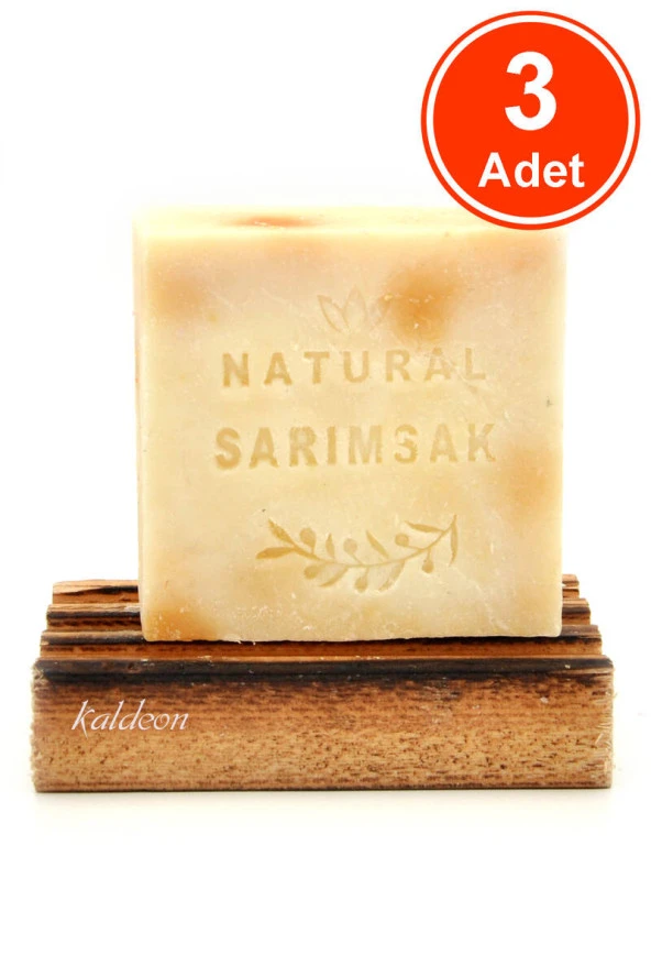Sarımsak Yağı Sabunu El Yapımı Doğal 120 G x 3 Adet ürün görseli 1