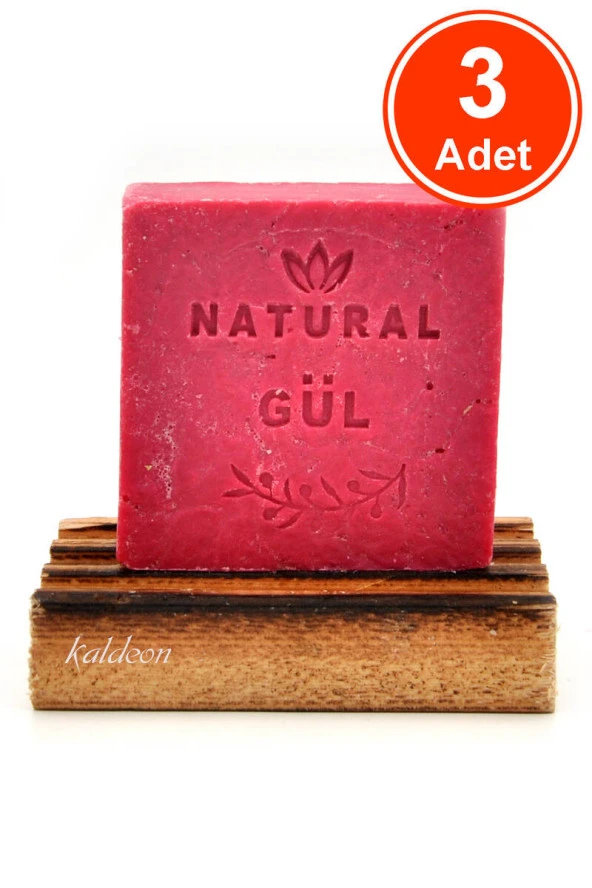 Gül Yağı Sabunu El Yapımı Doğal 120 G x 3 Adet ürün görseli 1