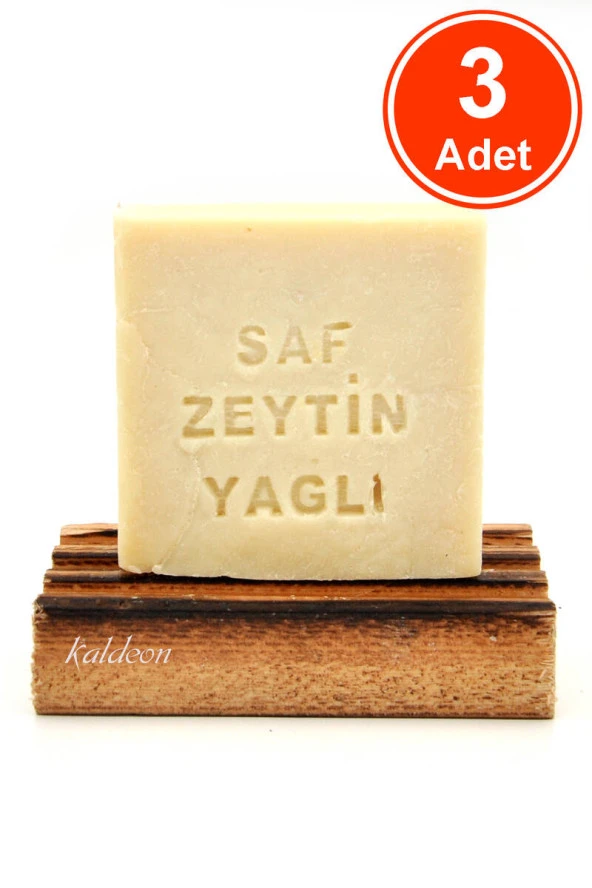 Saf Zeytinyağlı Türk Hamamı Sabunu El Yapımı Doğal 120 G x 3 Adet ürün görseli 1