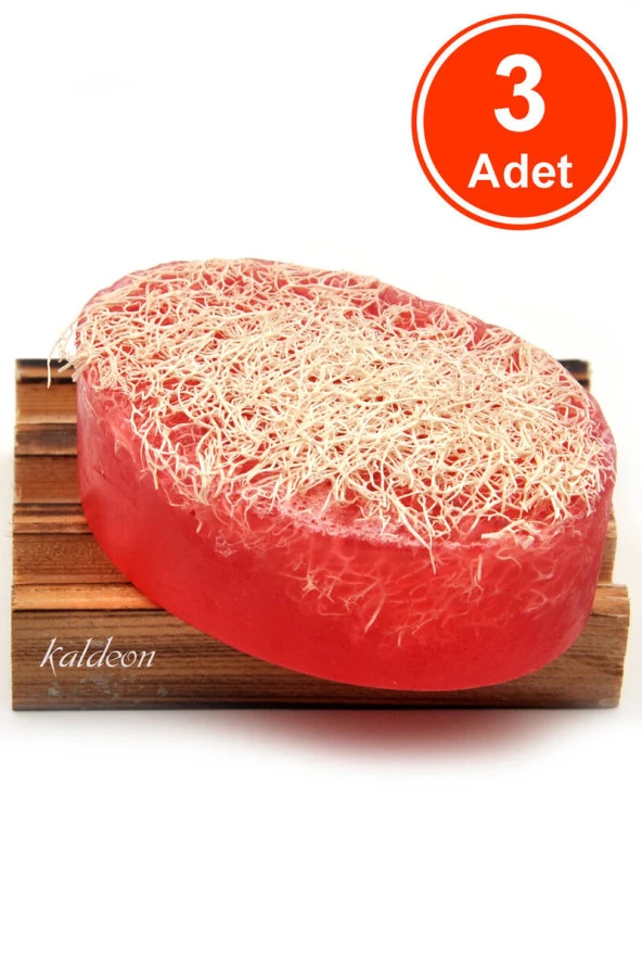 Kabak Lifli El Yapımı Doğal Kantaron Yağı Sabunu 120 G x 3 Adet ürün görseli 1