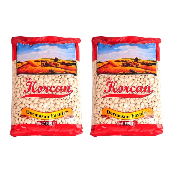 Korcan Dermason Fasulye 1 kg 2 li ürün görseli 1