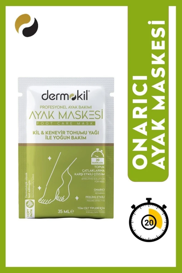 Dermokil Kil & Kenevir Yağlı Ayak Maskesi 35 Ml ürün görseli 1