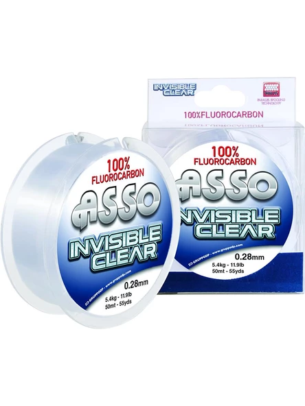Asso Invisible Clear Paralel %100 Fluoro Carbon Misina 50mt ürün görseli 1