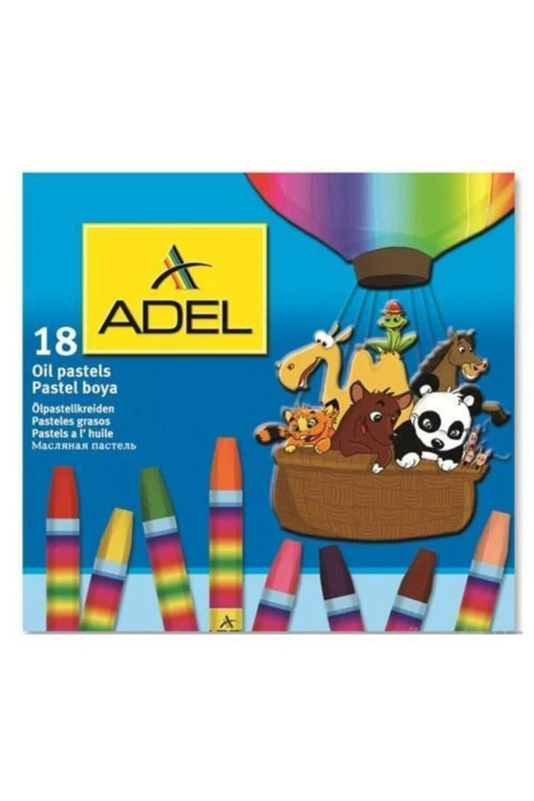 Adel Pastel Boya Karton Kutu 18 Renk ürün görseli 1