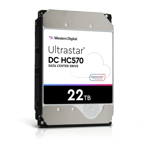 WD ULTRASTAR, WUH722222ALE6L4, 3.5", 22TB, 512Mb, 7200 Rpm, 7/24 Enterprise, DATA CENTER-GÜVENLİK-NAS-SERVER, HDD (DC HC570) (0F48155) (Türkiye Distribütörü Garantili) ürün görseli 1