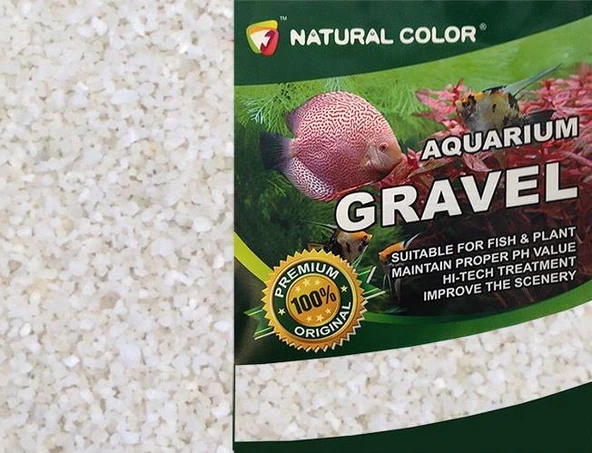 Natural Color Whıte Beyaz Akvaryum Kumu 1 Kg ürün görseli 1