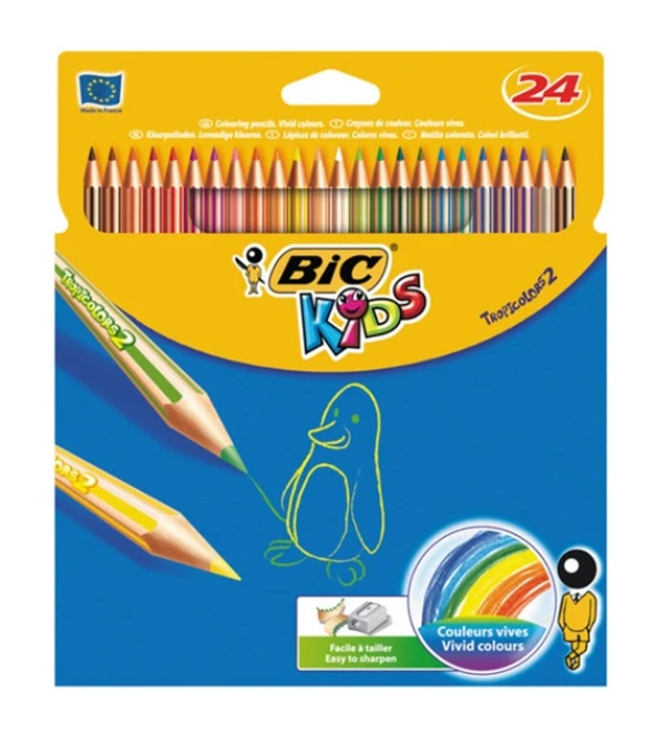 Bic Tropicolors Kuru Boya Kalemi 24Lü ürün görseli 1