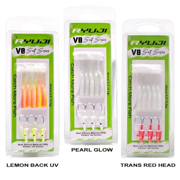 Ryuji V8 Silikon 8 cm 5.5 gr Silikon Yem - Resim 5