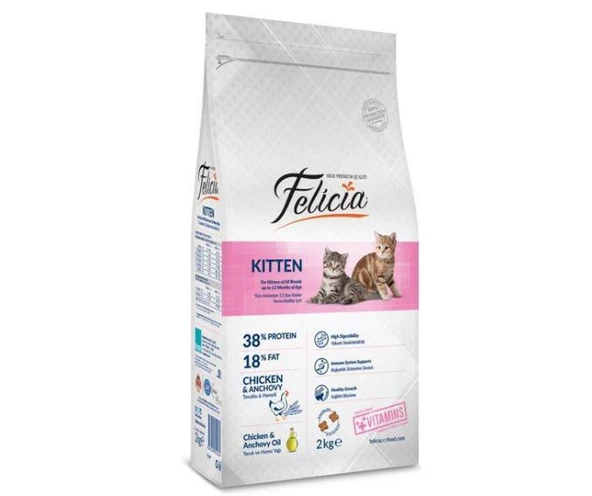 Felicia Kitten Tavuklu Ve Hamsi Yavru Kedi Maması 2 Kg ürün görseli 1