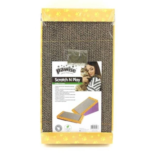 Pawise Catnip (Kedi Otlu) Karton Kedi Tırmalama 46x25,5 cm ürün görseli 1