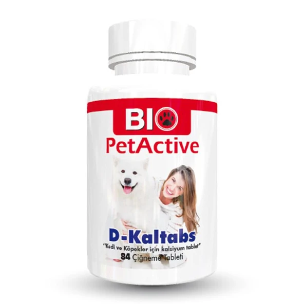 Bio Pet Active Kedi Ve Köpekler İçin Kalsiyum Tableti 84 Adet ürün görseli 1