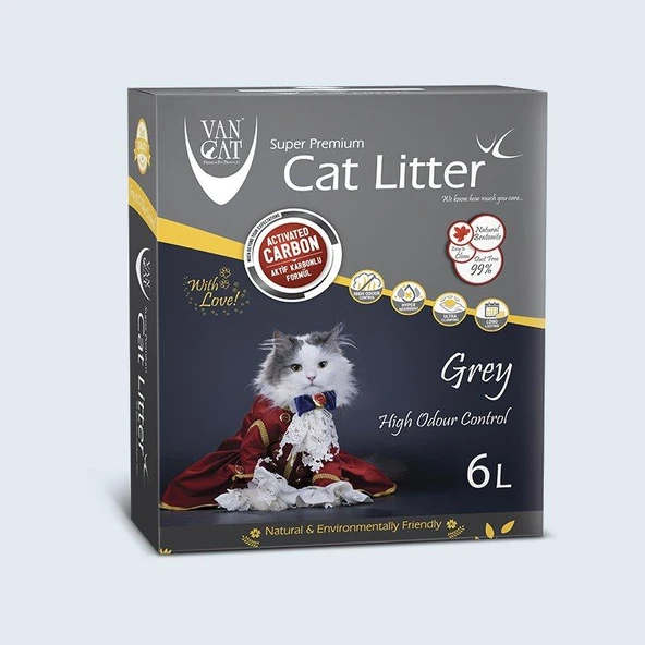 VanCat Aktif Karbonlu Premium Kedi Kumu 6 Lt. ürün görseli 1