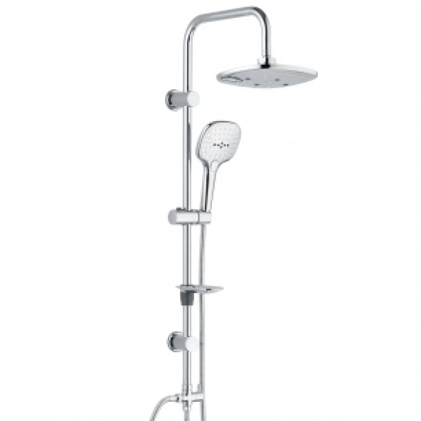 NSK Square Tempera Duş Sistemi Krom N2921802 ürün görseli 1
