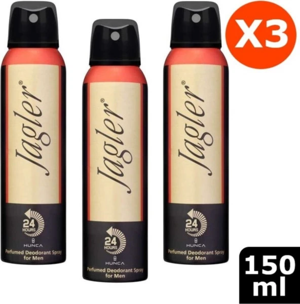 Jagler Orjinal Klasik Erkek Deodorant 150 ml x 3 Adet Avantaj Paketi ürün görseli 1