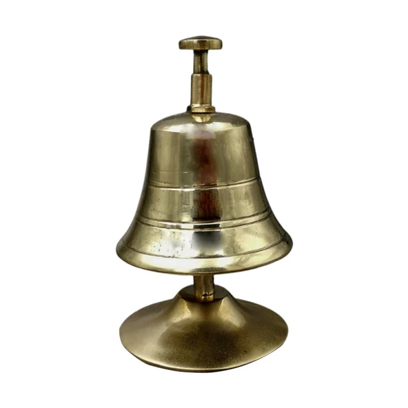 Danışma Zili N1 Pirinç Döküm Dekoratif Masa Üstü 620Gr Resepsiyon Çanı Otel Durum Çağrı Çanı ürün görseli 1
