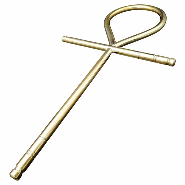 Duvar Süsü Mısır Haçı (Ankh) Pirinç Döküm - Resim 3