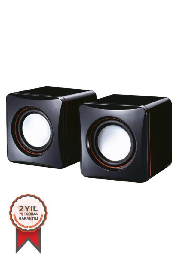 Hoparlör Bilgisayar Laptop Kablolu Speaker D17 Siyah ürün görseli 1