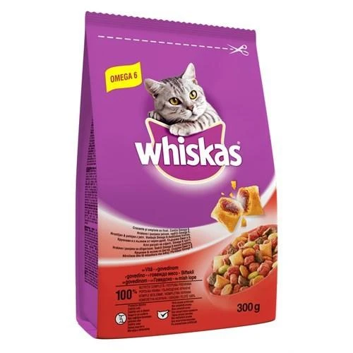 Whiskas Kuru Biftek Ve Havuçlu Kedi Maması 300 gr ürün görseli 1