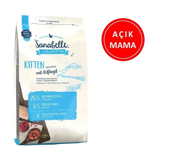 Sanabelle Kitten Tahılsız Yavru Kedi Maması 1 kg AÇIK ürün görseli 1