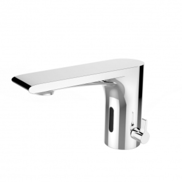 NSK Lavabo Bataryası Fotoselli HYBRİD Krom ( Çift Giriş/Elektrikli + Pilli ) N2100802 ürün görseli 1