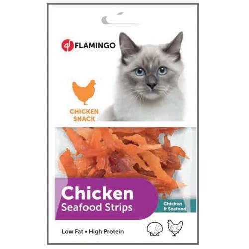 Flamingo Chicken Seafood Tavuk ve Balık Etli Snack Kedi Ödülü 85 Gr ürün görseli 1