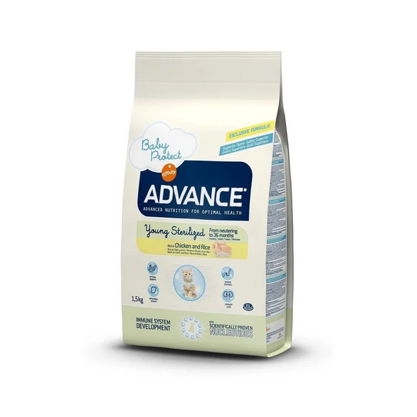 Advance Young Sterilised Kısırlaştırılmış Yavru Kedi Maması 1,5 Kg ürün görseli 1