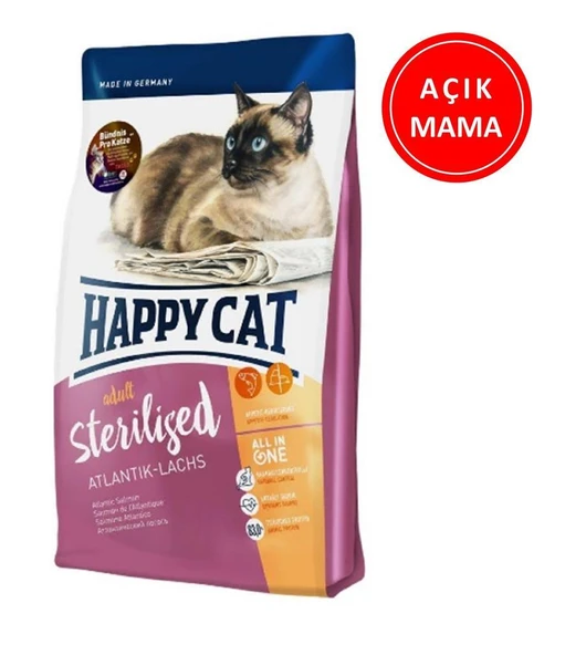 Happy Cat Sterilised Atlantik Somonlu Kısır Kedi Maması 1 Kg AÇIK ürün görseli 1