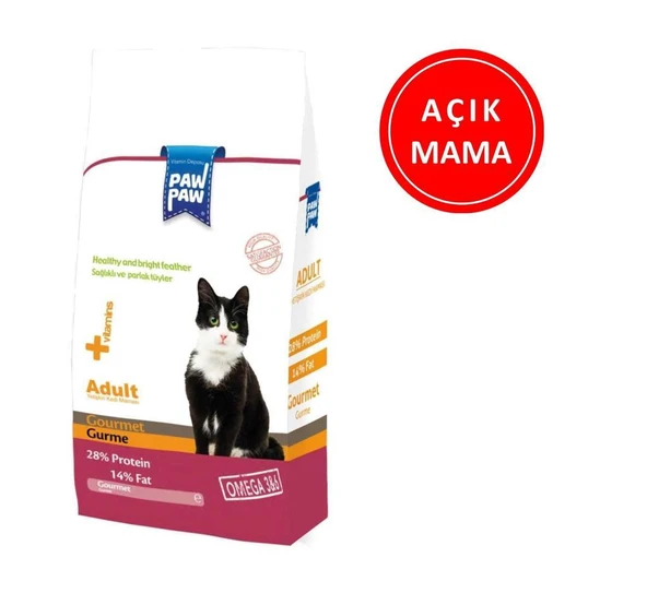 PawPaw Gourmet Gurme Yetişkin Kedi Maması 1 Kg AÇIK ürün görseli 1