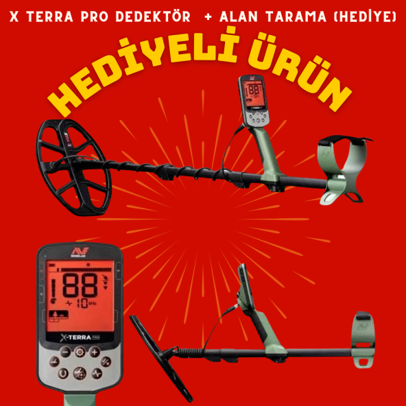 Minelab X Terra Pro Dedektör + Zemin Tarama Dedektörü Hediye ürün görseli 1