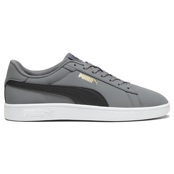 Puma Smash 3.0 Buck Erkek Gri Sneaker Ayakkabı 39233602 ürün görseli 1