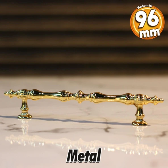 Şehzade Kulp Mobilya Mutfak Dolabı Çekmece Dolap Kulpları Kapak Kulpu Kulbu Gold 96 mm Metal ürün görseli 1
