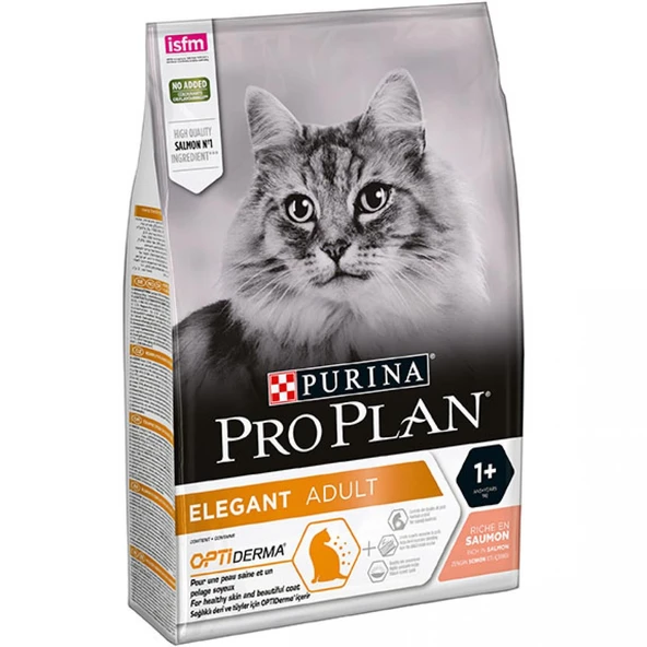 ProPlan Elegant Derma Plus Somonlu Yetişkin Kedi Maması 3 Kg ürün görseli 1