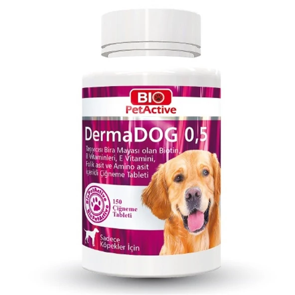 Bio Pet Active Dermadog 0,5 Köpekler Için Sarimsakli Maya Tableti 150 Adet ürün görseli 1