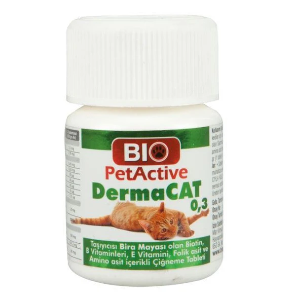 Bio Pet Active Dermacat Kediler Için 0,3 Sarmisakli Maya Tableti 75 Adet ürün görseli 1