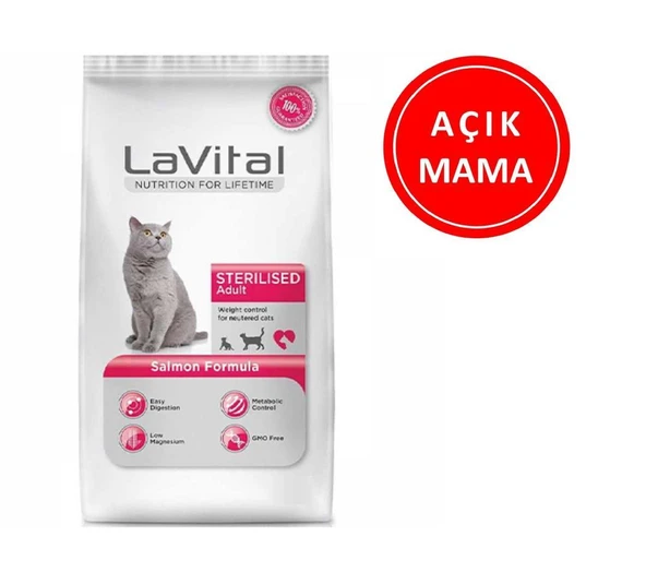 Lavital Sterilised Somonlu Kısır Kedi Maması 1 Kg AÇIK ürün görseli 1
