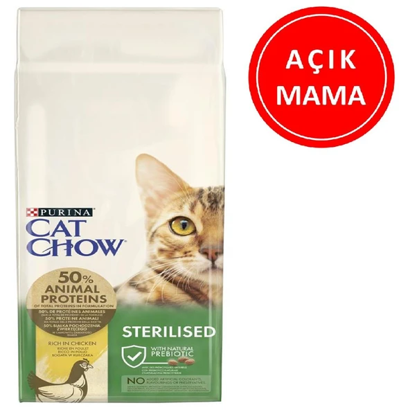 Purina Cat Chow Sterilized Kısırlaştırılmış Kedi Maması 1 kg AÇIK ürün görseli 1