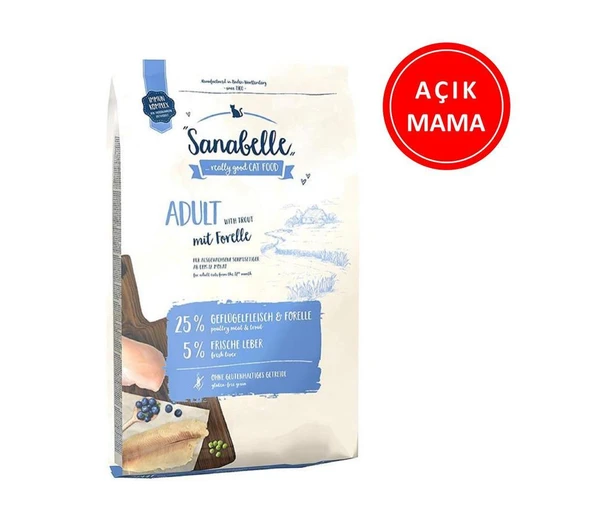Sanabelle Adult Forelle Alabalıklı Tahılsız Kedi Maması 1 Kg AÇIK ürün görseli 1