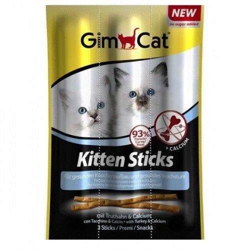Gimcat Sticks Kitten Hindili Yavru Kedi Ödül Çubukları 3x3gr ürün görseli 1