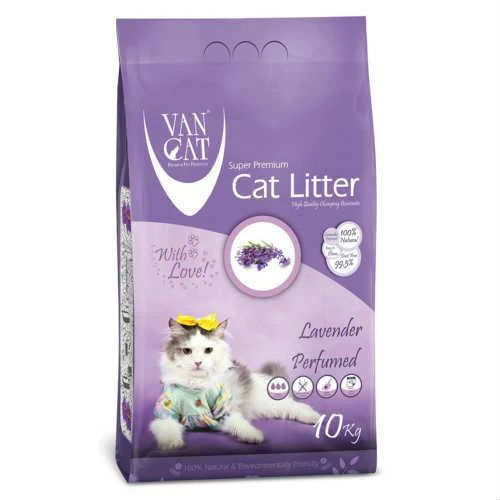 Vancat Lavanta Kokulu Bentonit Kedi Kumu İnce Taneli 10 kg ürün görseli 1