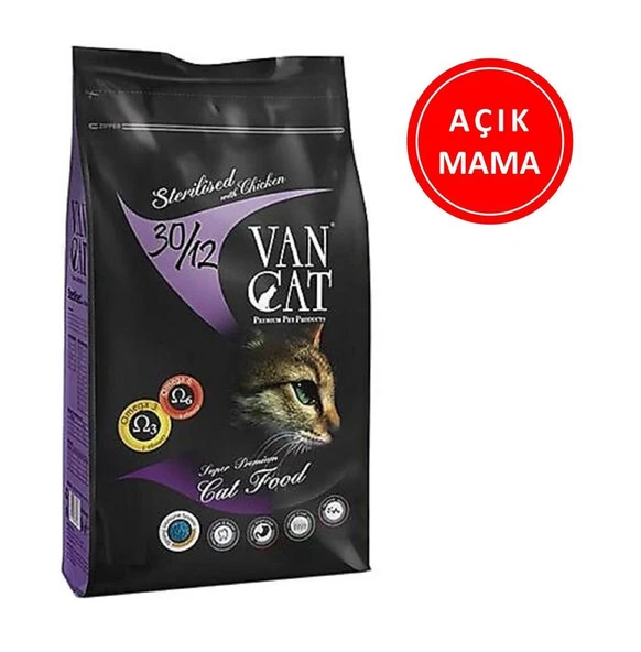 Vancat Sterilised Tavuklu Kısırlaştırılmış Kedi Maması 1 Kg AÇIK ürün görseli 1