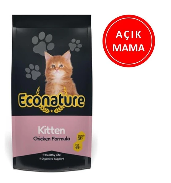 Econature Kitten Tavuklu Yavru Kedi Maması 1 Kg AÇIK ürün görseli 1
