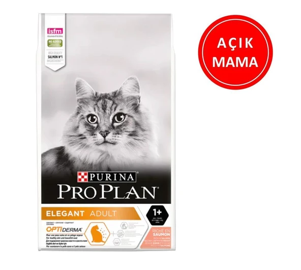 ProPlan Elegant Hassas Deri Somonlu Kedi Maması 1 Kg AÇIK ürün görseli 1