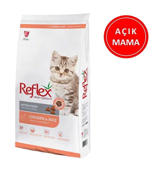 Reflex Beyaz Kitten Tavuklu Yavru Kedi Maması 1 kg AÇIK ürün görseli 1