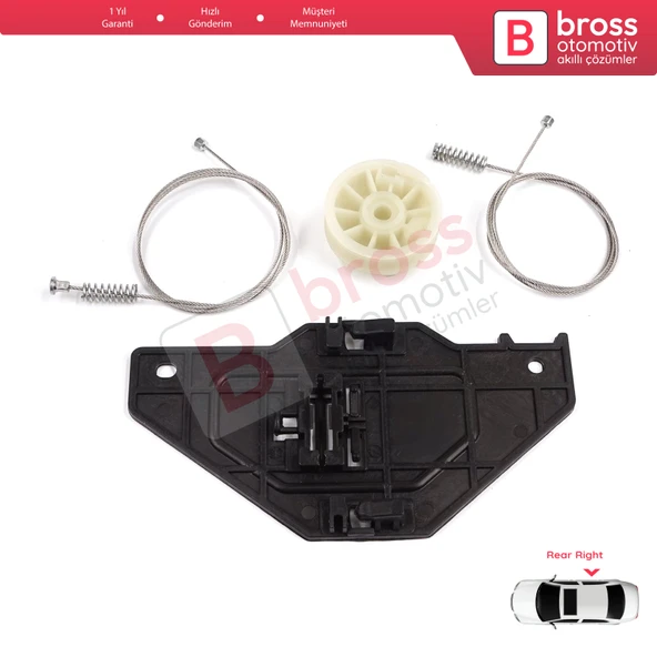 Citroen C4 Picasso MK1 UD Grand UA 2006-2013 9224E4 İçin Elektrikli Arka Sağ Cam Kriko Tamir Seti ürün görseli 1