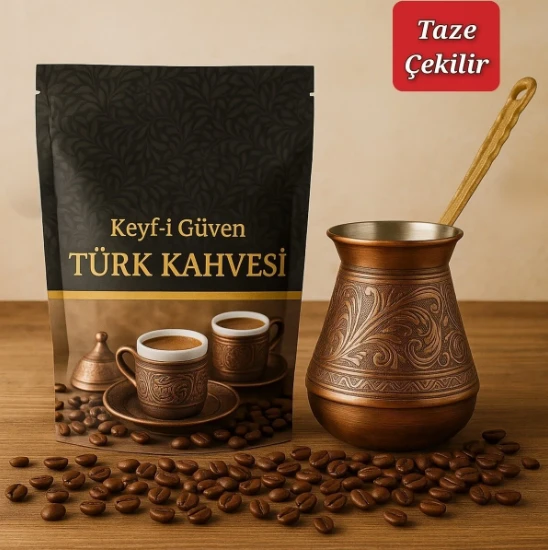 Keyf-i Güven Orta Kavrulmuş Türk Kahvesi 100 g  Siparişe Özel Taze Öğütüm ürün görseli 1