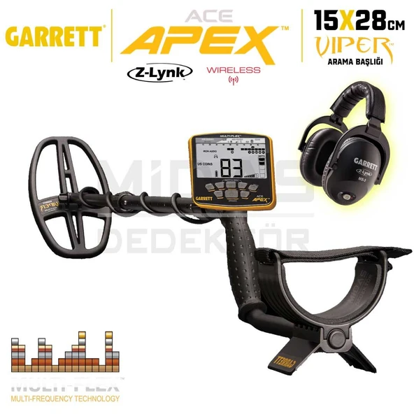 Ace Apex Dedektör Viper Başlıklı (15x28cm) MS-3 Z-LYNK Kablosuz Kulaklıklı ürün görseli 1