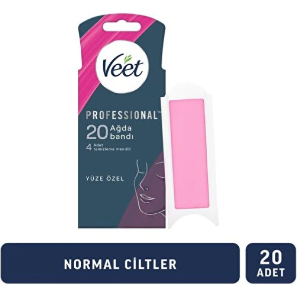 Veet Professıonal Normal Ciltler İÇin Yüz Ağda Bandı 20'li 3 Adet ürün görseli 1
