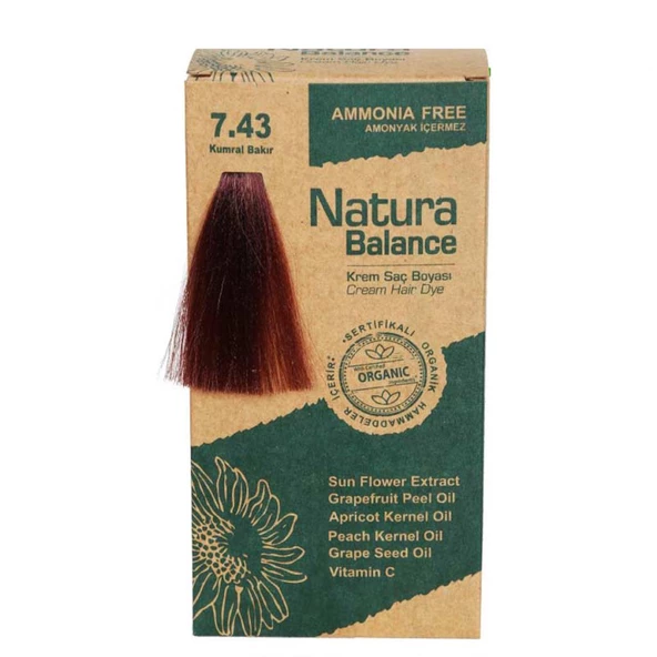NATURA BALANCE SAÇ BOYASI 7.43 KUMRAL BAKIR ürün görseli 1