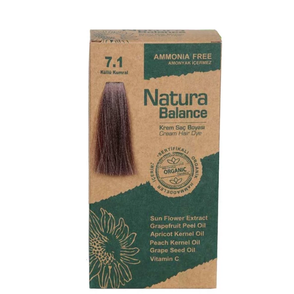 Natura Balance Saç Boyası 7.1 Küllü Kumral ürün görseli 1